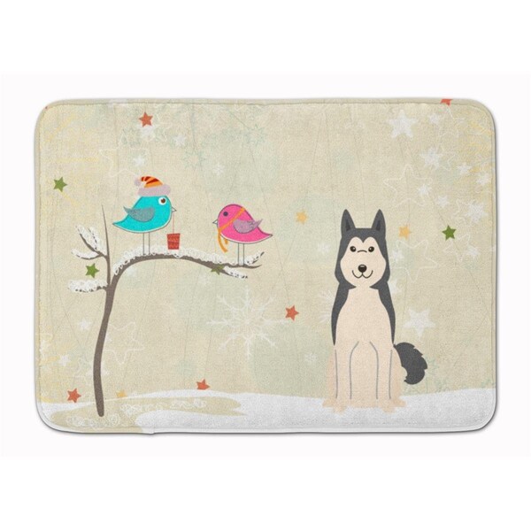 Micasa Christmas West Siberian Laika Spitz Machine Washable Memory Foam Mat MI887583 - main